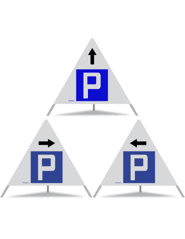 TRIOPAN Faltsignal 90 R2 Retro-reflektierend Kombi mit Etui (3x Parkieren gestattet)