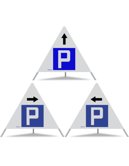 TRIOPAN Faltsignal 90 R2 Retro-reflektierend Kombi mit Etui (3x Parkieren gestattet)