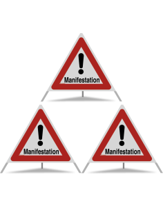 TRIOPAN Faltsignal 90 R2 Retro-reflektierend mit Etui (3x Manifestation)