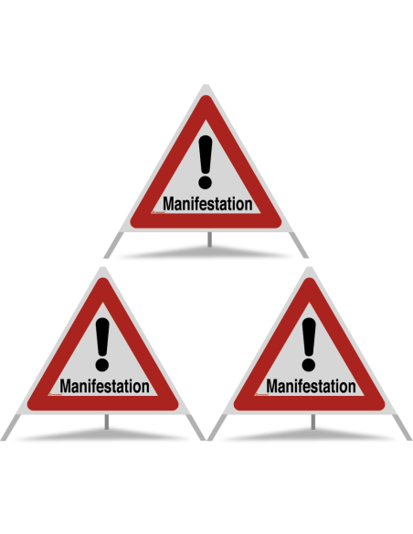 TRIOPAN Faltsignal 90 R2 Retro-reflektierend mit Etui (3x Manifestation)