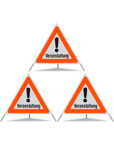 TRIOPAN Faltsignal 90 R1 Reflektierend mit Etui (3x Veranstaltung)
