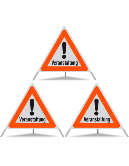 TRIOPAN Faltsignal 90 R1 Reflektierend mit Etui (3x Veranstaltung)