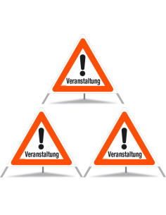 TRIOPAN Faltsignal 90 Tagesleuchtend mit Etui (3x Veranstaltung)