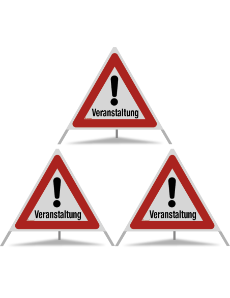 TRIOPAN Faltsignal 70 R2 Retro-reflektierend mit Etui (3x Veranstaltung)