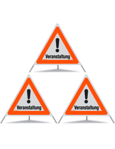 TRIOPAN Faltsignal 70 R1 Reflektierend mit Etui (3x Veranstaltung)