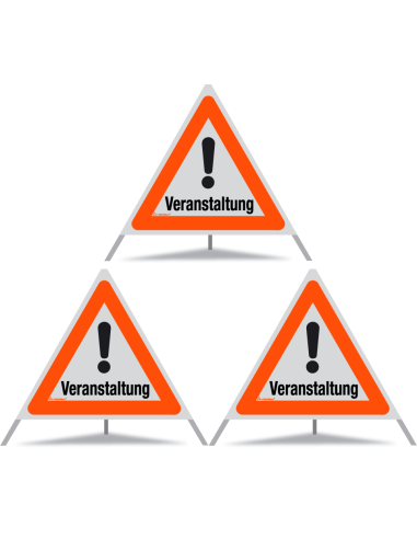 TRIOPAN Faltsignal 70 R1 Reflektierend mit Etui (3x Veranstaltung)