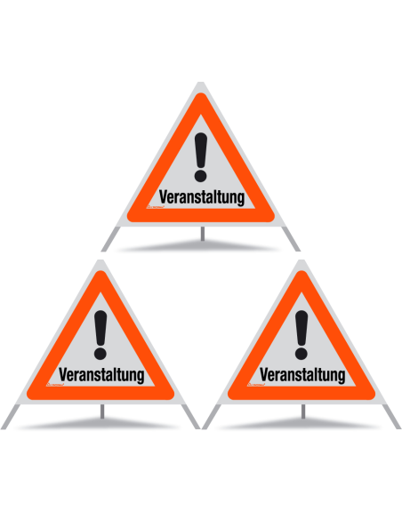 TRIOPAN Faltsignal 70 R1 Reflektierend mit Etui (3x Veranstaltung)