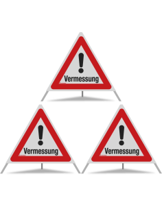 TRIOPAN Faltsignal 70 R2 Retro-reflektierend mit Etui (3x Vermessung)