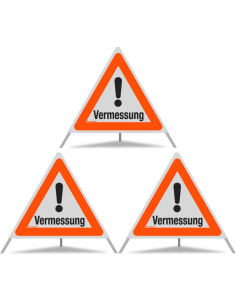 TRIOPAN Faltsignal 70 R1 Reflektierend mit Etui (3x Vermessung)