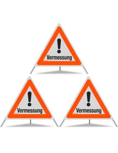 TRIOPAN Faltsignal 70 R1 Reflektierend mit Etui (3x Vermessung)