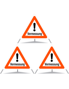 TRIOPAN Faltsignal 70 Tagesleuchtend mit Etui (3x Vermessung)