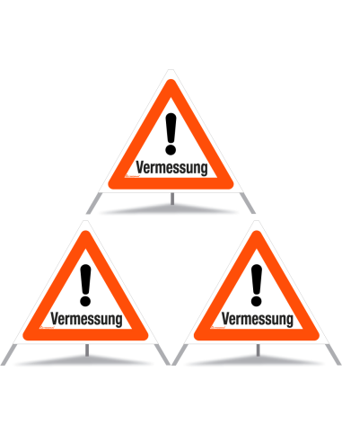 TRIOPAN Faltsignal 70 Tagesleuchtend mit Etui (3x Vermessung)