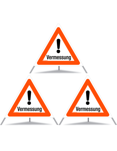 TRIOPAN Faltsignal 70 Tagesleuchtend mit Etui (3x Vermessung)