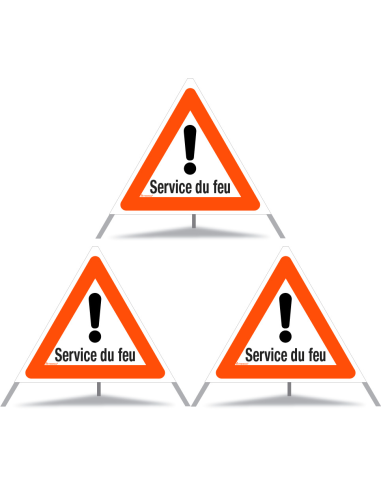 TRIOPAN Faltsignal 90 Tagesleuchtend mit Etui (3x Service du feu)