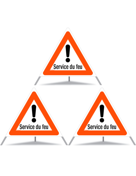 TRIOPAN Faltsignal 90 Tagesleuchtend mit Etui (3x Service du feu)