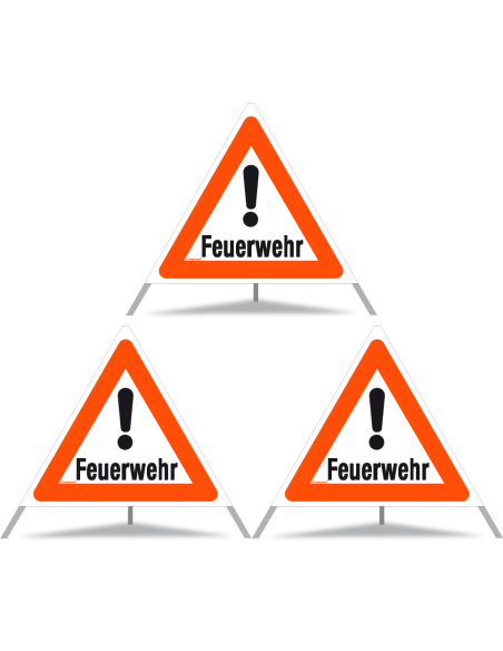 TRIOPAN Faltsignal 90 Tagesleuchtend mit Etui (3x Feuerwehr)