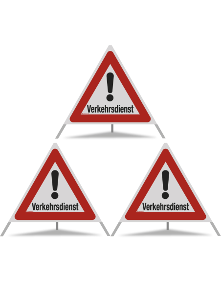 TRIOPAN Faltsignal 90 R2 Retro-reflektierend mit Etui (3x Verkehrsdienst)