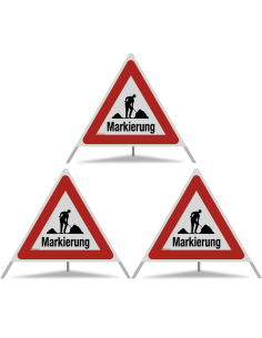 TRIOPAN Faltsignal 90 R2 Retro-reflektierend mit Etui (3x Markierung)