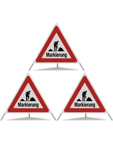 TRIOPAN Faltsignal 90 R2 Retro-reflektierend mit Etui (3x Markierung)