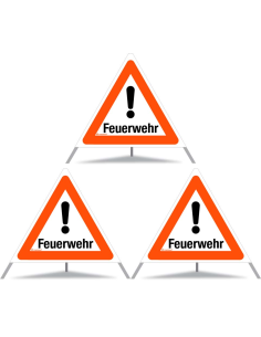 TRIOPAN Faltsignal 70 Tagesleuchtend mit Etui (3x Feuerwehr)