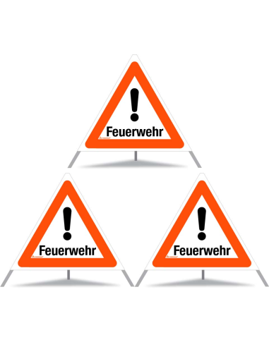 TRIOPAN Faltsignal 70 Tagesleuchtend mit Etui (3x Feuerwehr)