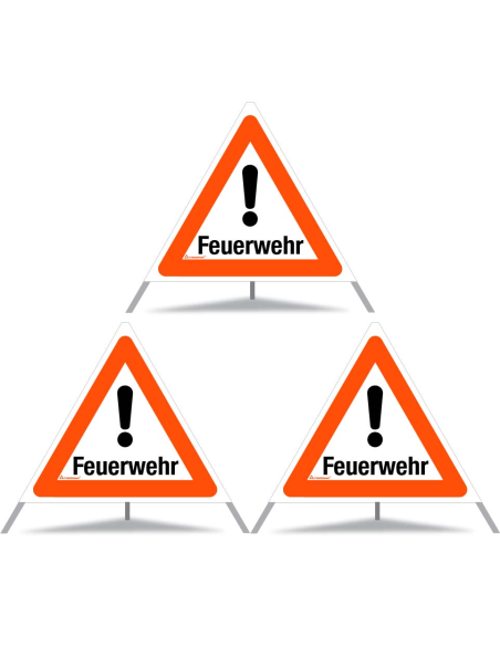 TRIOPAN Faltsignal 70 Tagesleuchtend mit Etui (3x Feuerwehr)