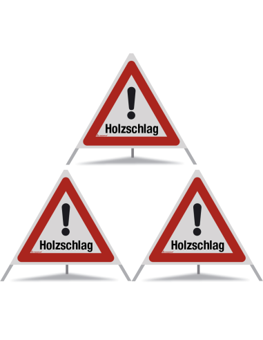 TRIOPAN Faltsignal 70 R2 Retro-reflektierend mit Etui (3x Holzschlag)