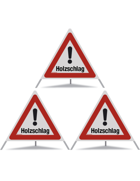 TRIOPAN Faltsignal 70 R2 Retro-reflektierend mit Etui (3x Holzschlag)