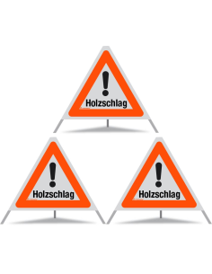 TRIOPAN Faltsignal 70 R1 Reflektierend mit Etui (3x Holzschlag)