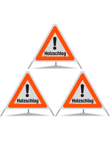 TRIOPAN Faltsignal 70 R1 Reflektierend mit Etui (3x Holzschlag)
