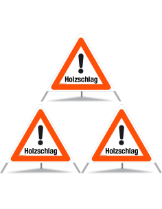 TRIOPAN Faltsignal 70 Tagesleuchtend mit Etui (3x Holzschlag)