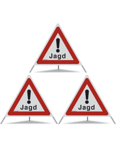 TRIOPAN Faltsignal 70 R2 Retro-reflektierend mit Etui (3x Jagd)