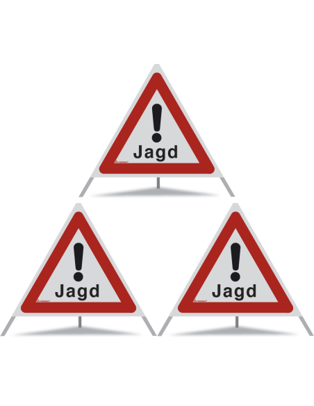 TRIOPAN Faltsignal 70 R2 Retro-reflektierend mit Etui (3x Jagd)