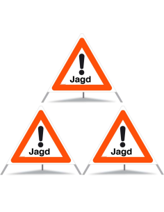 TRIOPAN Faltsignal 70 Tagesleuchtend mit Etui (3x Jagd)