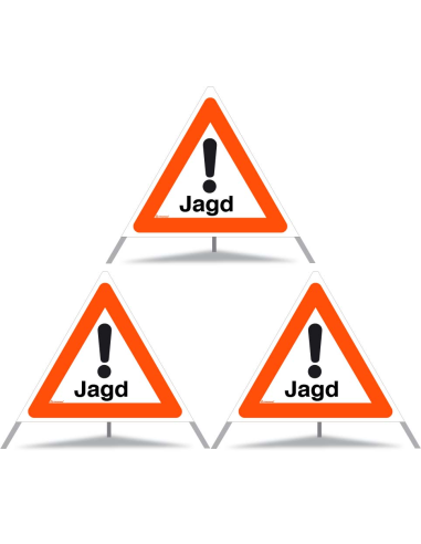 TRIOPAN Faltsignal 70 Tagesleuchtend mit Etui (3x Jagd)