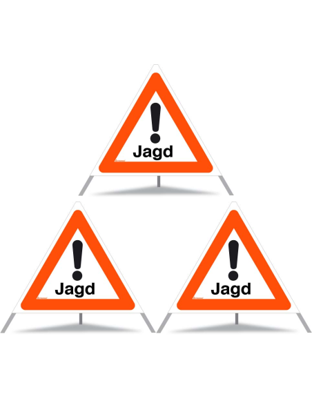 TRIOPAN Faltsignal 70 Tagesleuchtend mit Etui (3x Jagd)