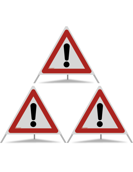 TRIOPAN Faltsignal 70 R2 Retro-reflektierend mit Etui (3x Andere Gefahren)