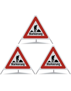 TRIOPAN Faltsignal 60 R2 Retro-reflektierend mit Etui (3x Markierung)