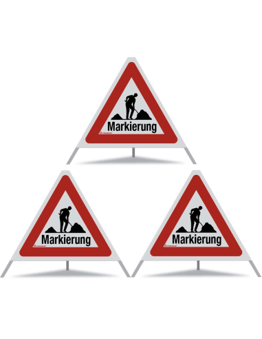 TRIOPAN Faltsignal 60 R2 Retro-reflektierend mit Etui (3x Markierung)