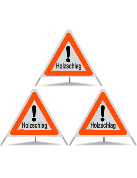 TRIOPAN Faltsignal 60 R1 Reflektierend mit Etui (3x Holzschlag)