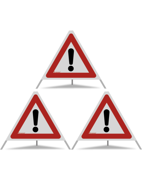 TRIOPAN Faltsignal 60 R2 Retro-reflektierend mit Etui (3x Andere Gefahren)