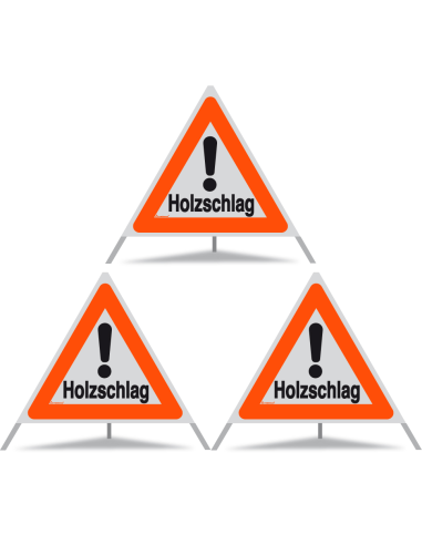 TRIOPAN Faltsignal 90 R1 Reflektierend mit Etui (3x Holzschlag)