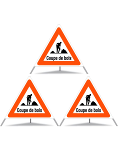 TRIOPAN Faltsignal 90 Tagesleuchtend mit Etui (3x Coupe de bois)