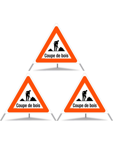 TRIOPAN Faltsignal 90 Tagesleuchtend mit Etui (3x Coupe de bois)