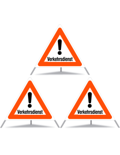 TRIOPAN Faltsignal 90 Tagesleuchtend mit Etui (3x Verkehrsdienst)