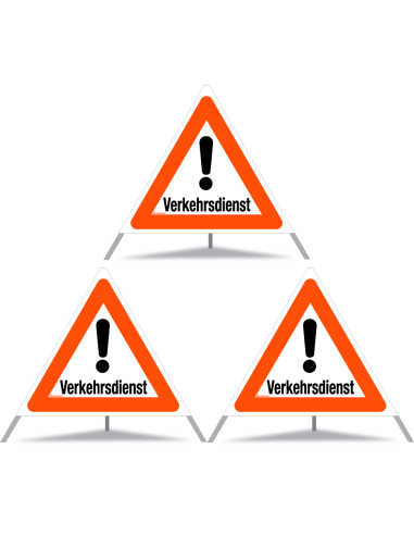 TRIOPAN Faltsignal 90 Tagesleuchtend mit Etui (3x Verkehrsdienst)