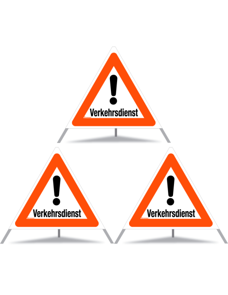TRIOPAN Faltsignal 90 Tagesleuchtend mit Etui (3x Verkehrsdienst)