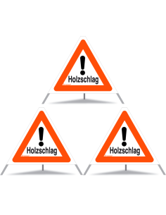 TRIOPAN Faltsignal 60 Tagesleuchtend mit Etui (3x Holzschlag)