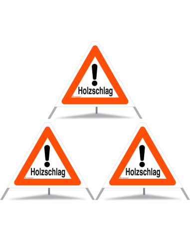 TRIOPAN Faltsignal 60 Tagesleuchtend mit Etui (3x Holzschlag)