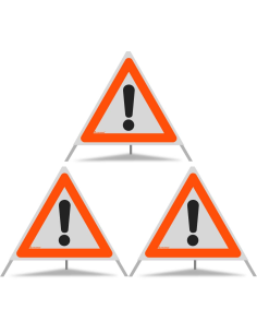 TRIOPAN Faltsignal 70 R1 Reflektierend mit Etui (3x Andere Gefahren)